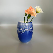 Load image into Gallery viewer, Blue Cup with Carving

