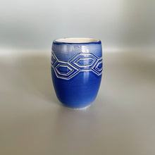 Load image into Gallery viewer, Blue Cup with Carving
