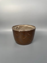 Load image into Gallery viewer, Brown Bowl with Dashes and Tan
