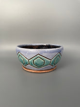 Load image into Gallery viewer, Blue and Green Bowl with Black Inside
