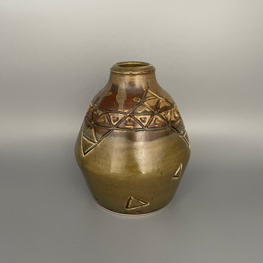 Green and Brown Vase (Available for Purchase at Clayworks)