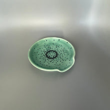 Load image into Gallery viewer, Light Green Spoon Rest with Radiating Dot Pattern
